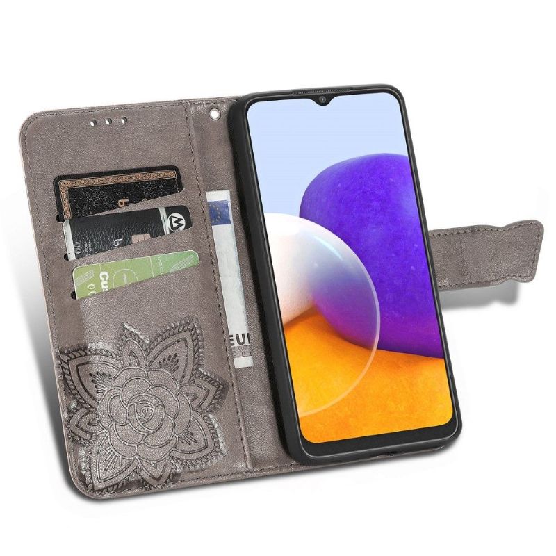 Flip Cover Samsung Galaxy A22 4G Relief Sommerfugl