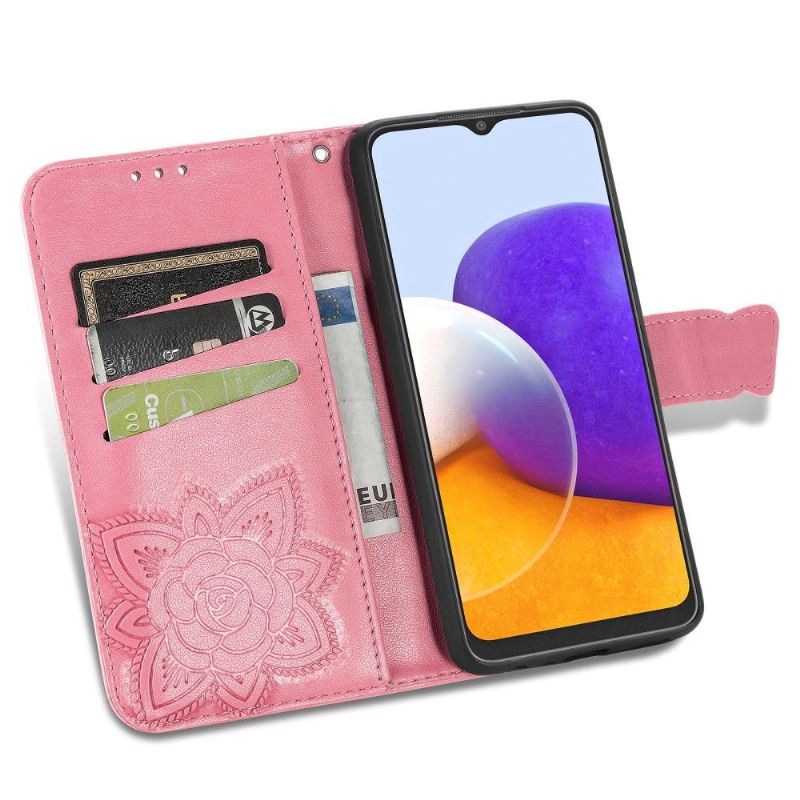 Flip Cover Samsung Galaxy A22 4G Relief Sommerfugl