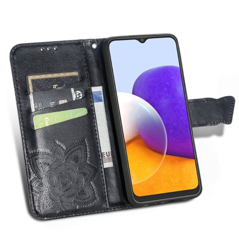 Flip Cover Samsung Galaxy A22 4G Relief Sommerfugl