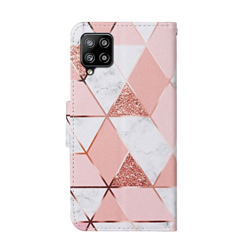 Læder Cover Samsung Galaxy A22 4G Original Chic Geometri