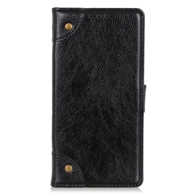 Flip Cover OnePlus 10T 5G Style Nappa Læder Vintage Nitter