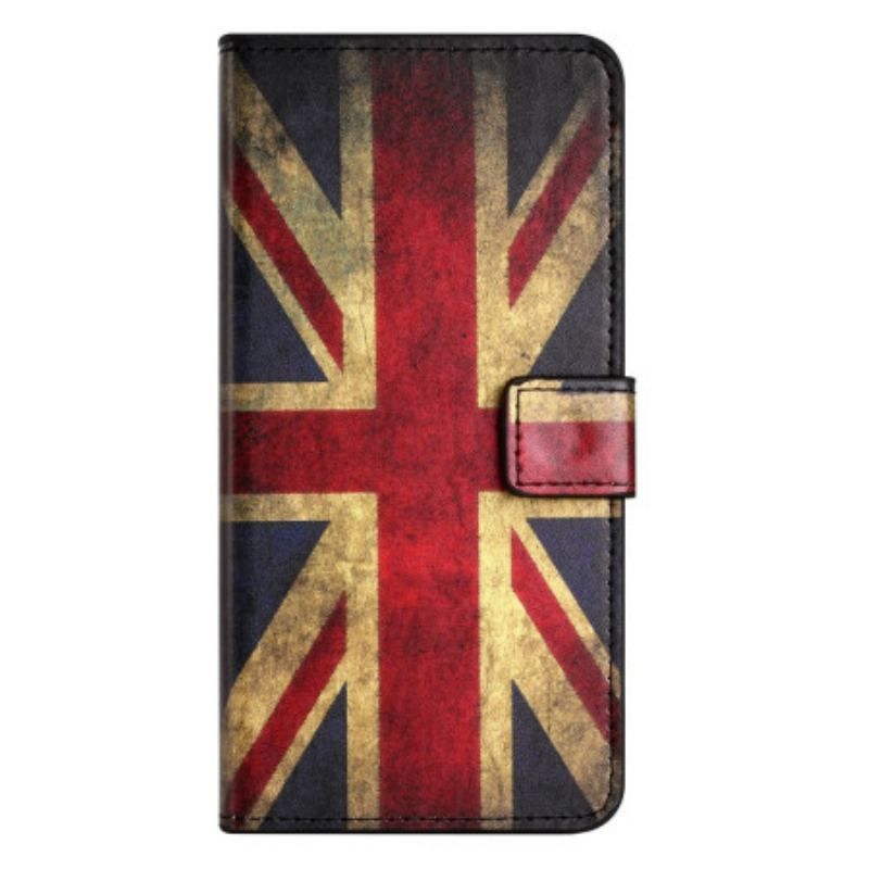 Flip Cover OnePlus 10T 5G Vintage Engelsk Flag