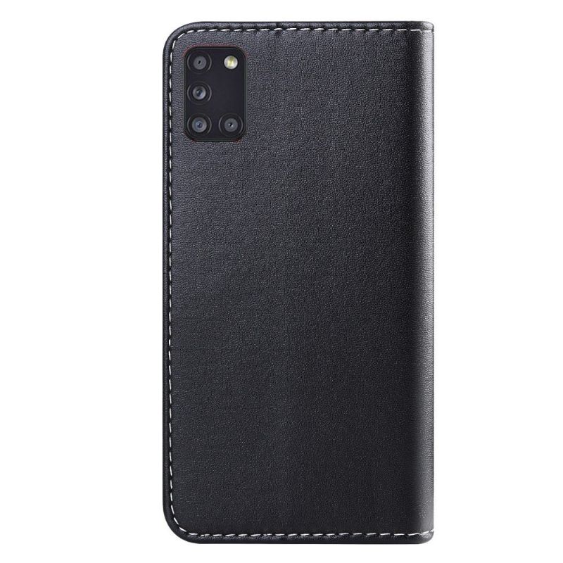 Læder Cover Samsung Galaxy A31 Original Tricolor Imiteret Lædersøm