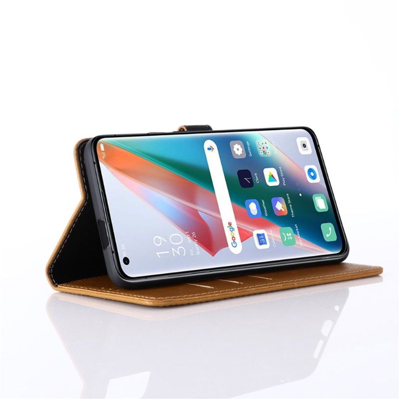 Case Oppo Find X3 Pro Original Flip Cover Retro Imiteret Læder Folio