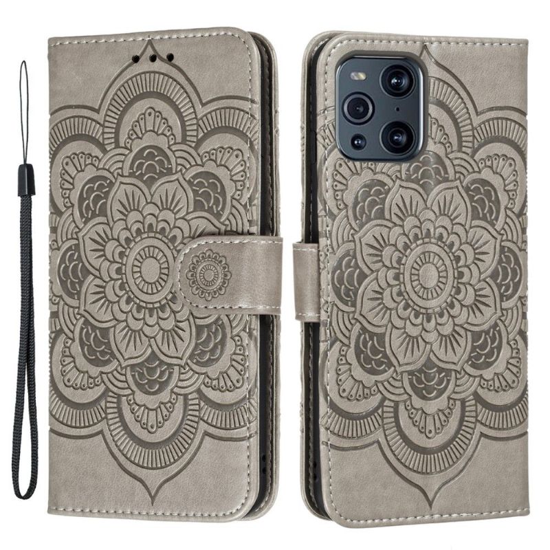 Flip Cover Oppo Find X3 Pro Enkelt Mandala