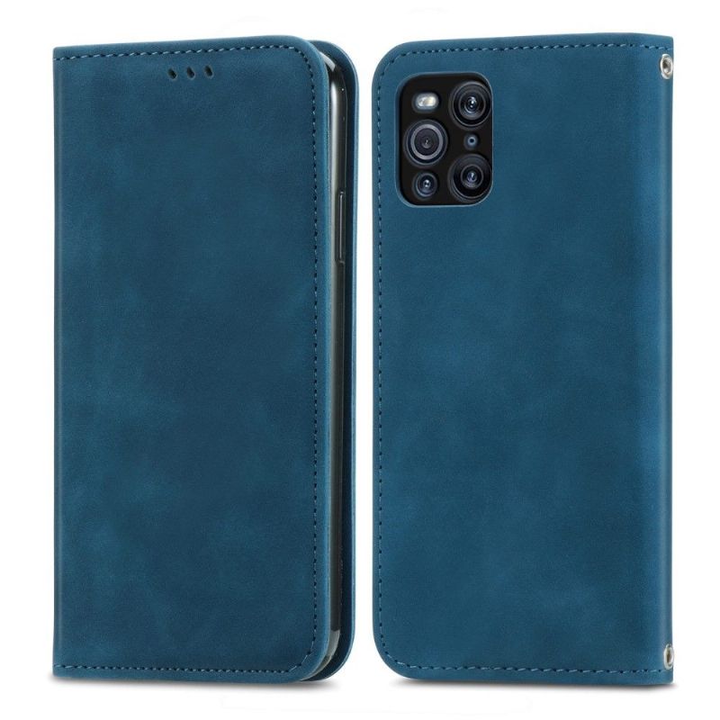 Flip Cover Oppo Find X3 Pro Hemming Business Retro