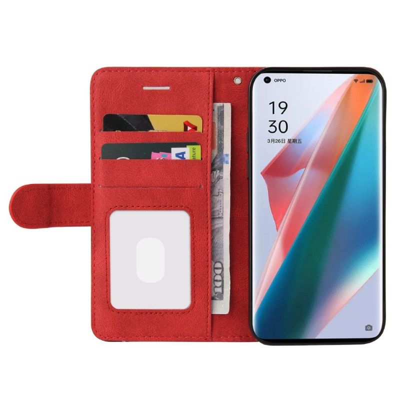 Flip Cover Oppo Find X3 Pro Hemming Tofarvet Kunstnerisk