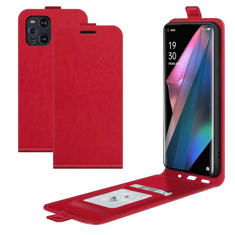 Flip Cover Oppo Find X3 Pro Læder Cover Lodret Kunstlæder