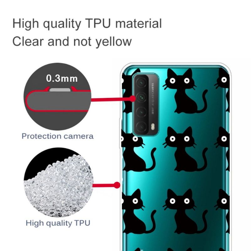 Cover Huawei P Smart 2021 Hemming Sorte Katte