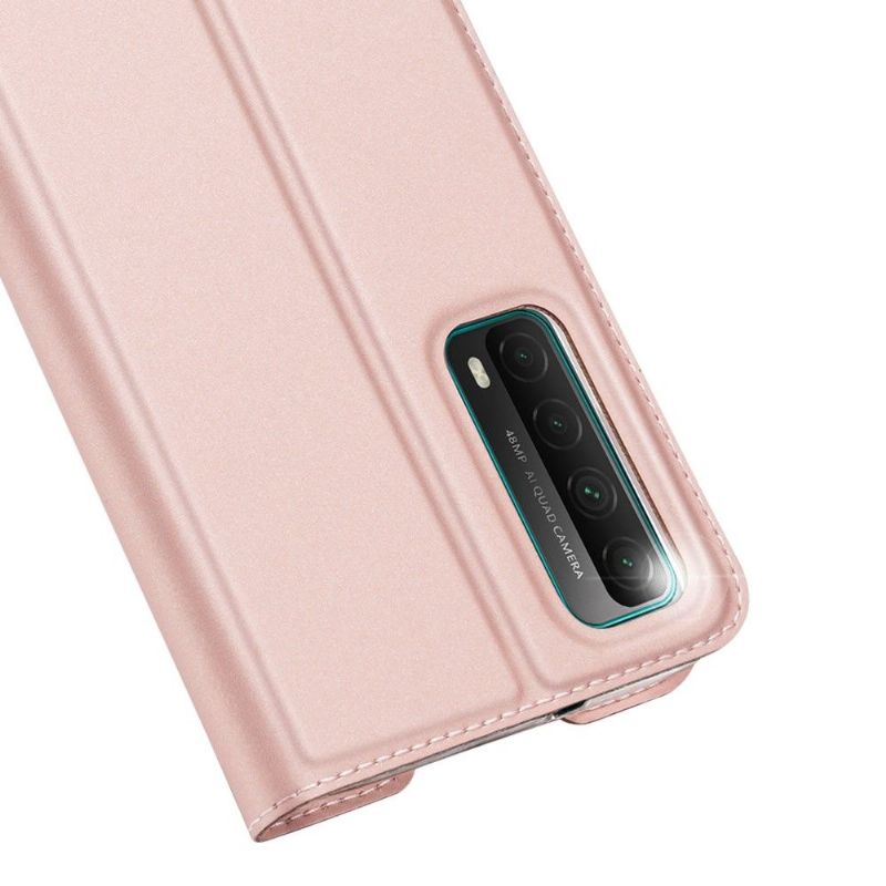 Flip Cover Huawei P Smart 2021 Hemming Business Satin Effekt