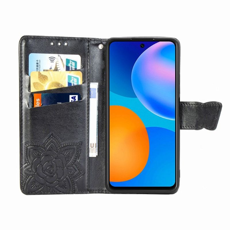 Flip Cover Huawei P Smart 2021 Præget Sommerfugl