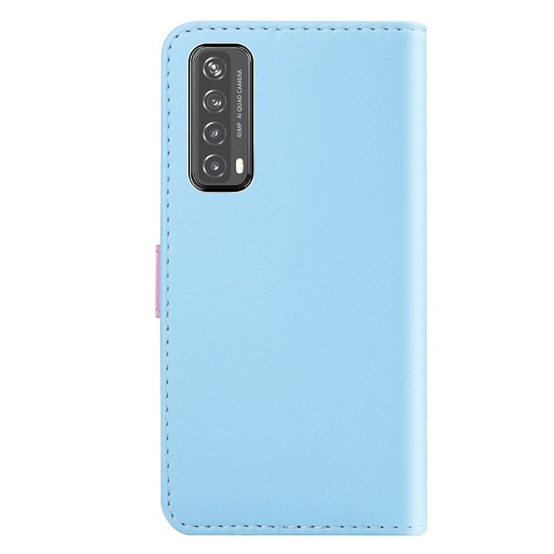 Flip Cover Huawei P Smart 2021 Tricolor Imiteret Læder