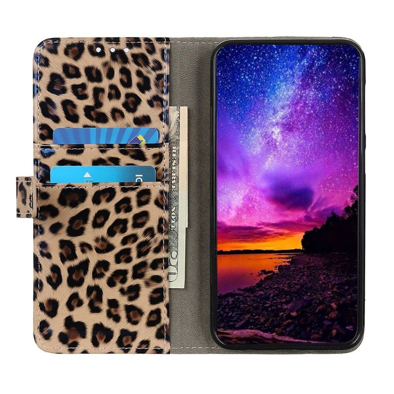 Læder Cover Huawei P Smart 2021 Leopard I Imiteret Læder