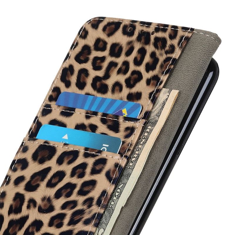 Læder Cover Huawei P Smart 2021 Leopard I Imiteret Læder