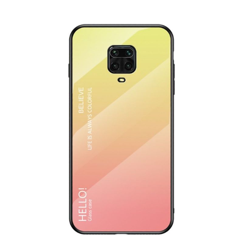 Cover Xiaomi Redmi Note 9S / Redmi Note 9 Pro Farvegradient Glasbagside