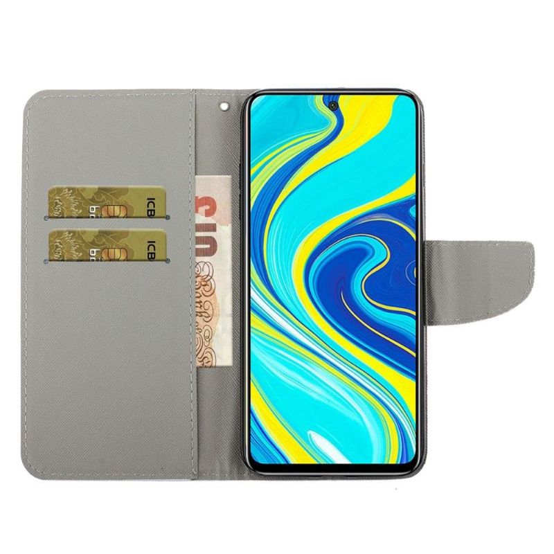 Flip Cover Xiaomi Redmi Note 9S / Redmi Note 9 Pro Blomsterhjerte