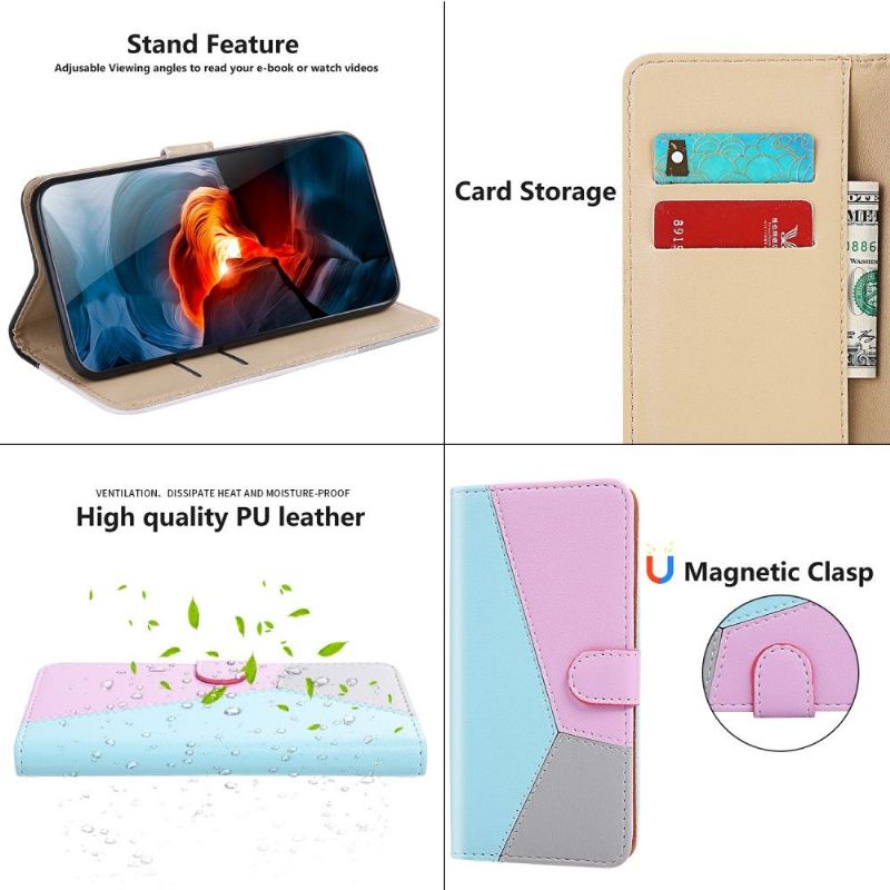 Flip Cover Xiaomi Redmi Note 9S / Redmi Note 9 Pro Trefarvede Sømme