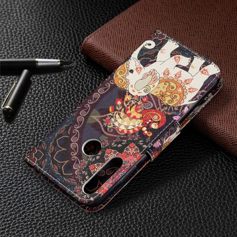 Flip Cover Huawei Y6p Anti-fald Indisk Elefant