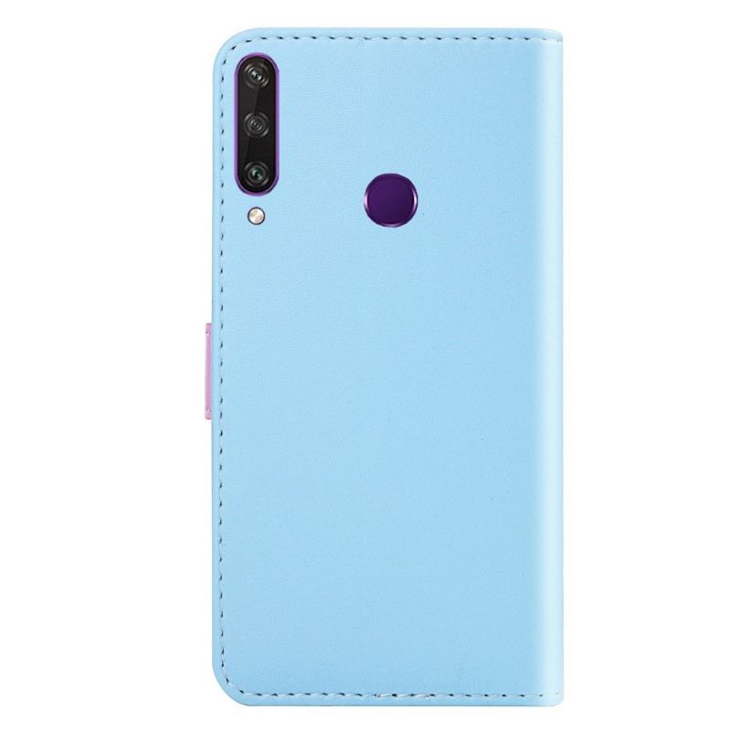 Flip Cover Huawei Y6p Anti-fald Trefarvede Sømme