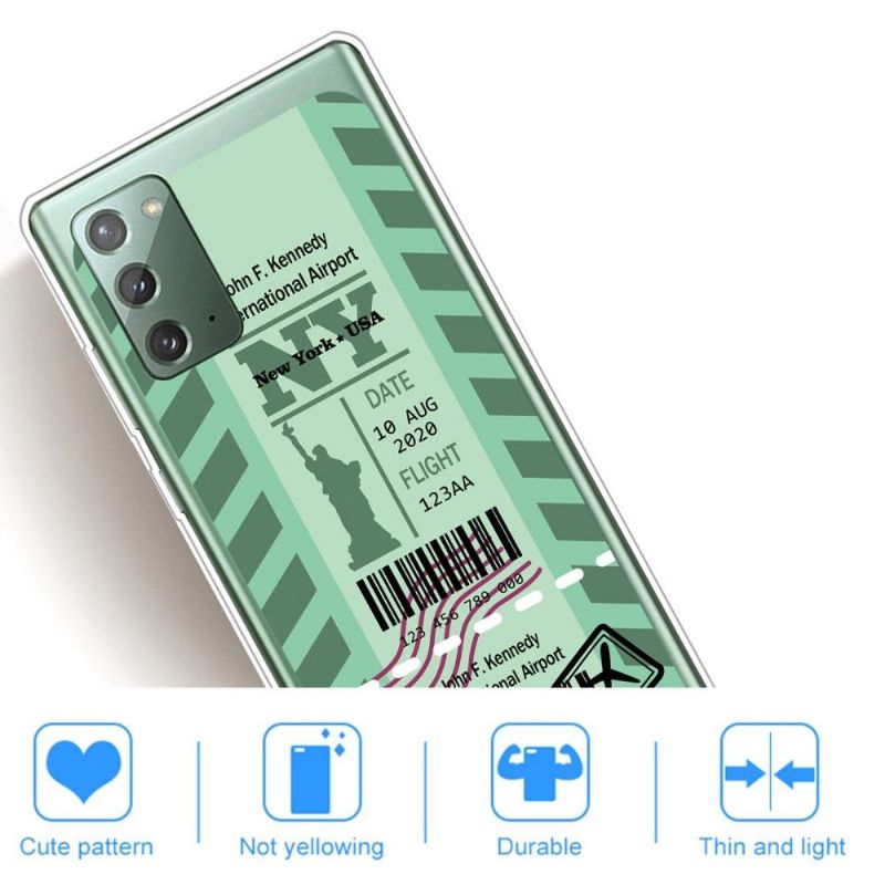 Cover Samsung Galaxy Note 20 Anti-fald Boardingkort 01 New York