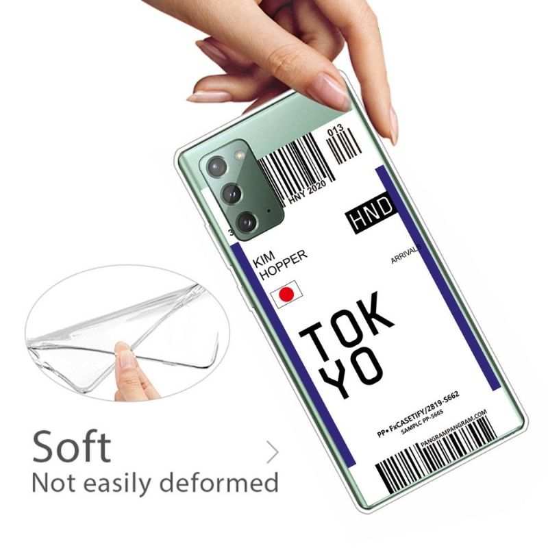 Cover Samsung Galaxy Note 20 Boardingkort 05 Tokyo