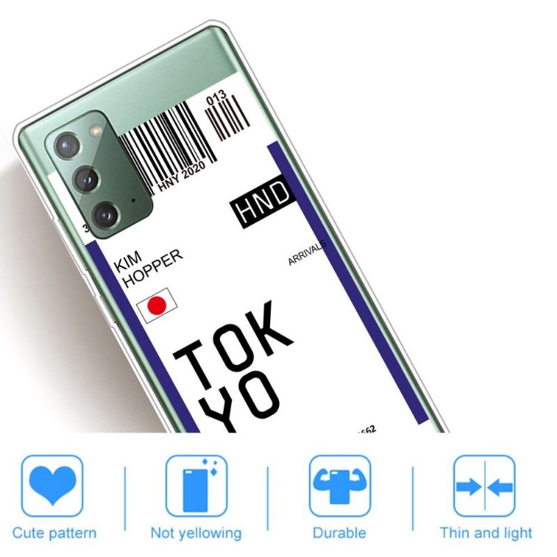 Cover Samsung Galaxy Note 20 Boardingkort 05 Tokyo