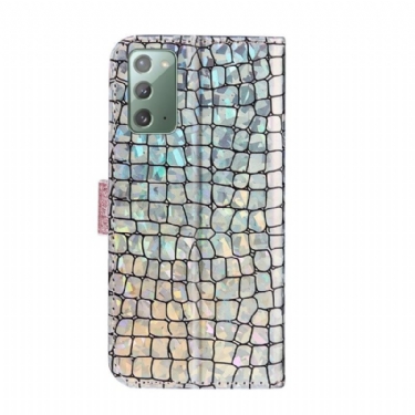 Etui Samsung Galaxy Note 20 Anti-fald Croc Effekt Glamour