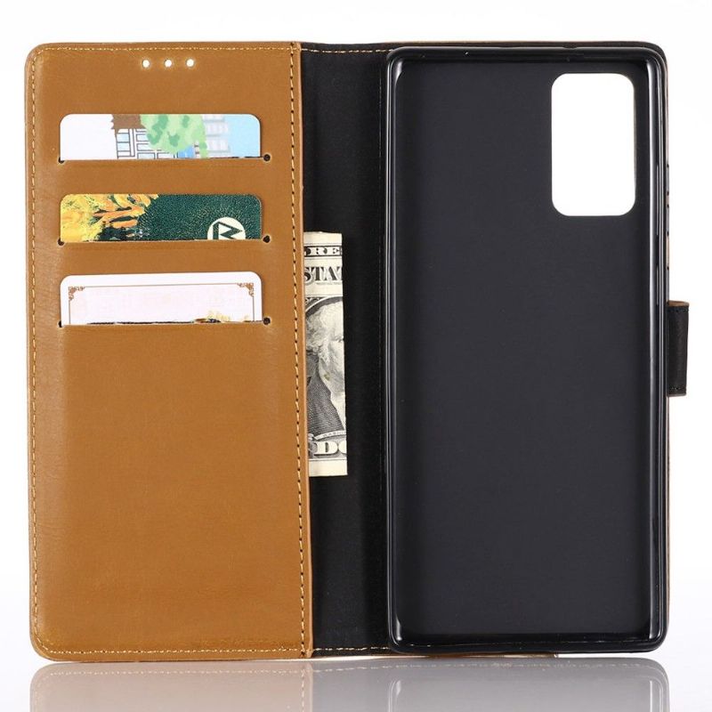 Etui Samsung Galaxy Note 20 Anti-fald Flip Cover Retro Lædereffekt