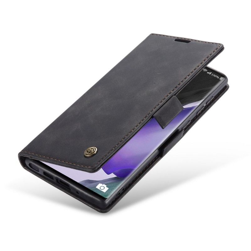 Flip Cover Samsung Galaxy Note 20 Anti-fald Golias Lædereffekt - Sort