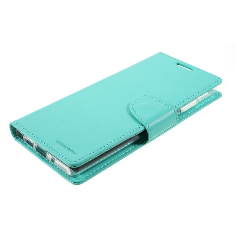 Flip Cover Samsung Galaxy Note 20 Bravo Series Imiteret Læder - Cyan