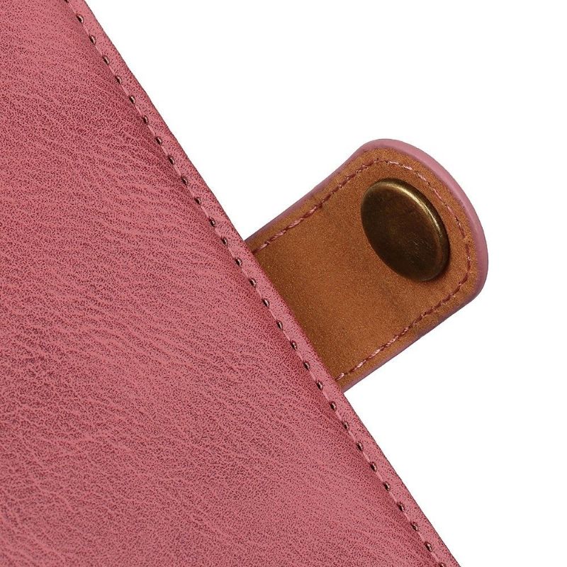 Flip Cover Samsung Galaxy Note 20 Hemming Khazneh Imiteret Læder Kortholder - Pink