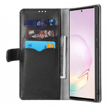 Flip Cover Samsung Galaxy Note 20 Hemming Serie Kado Kunstlæder - Sort