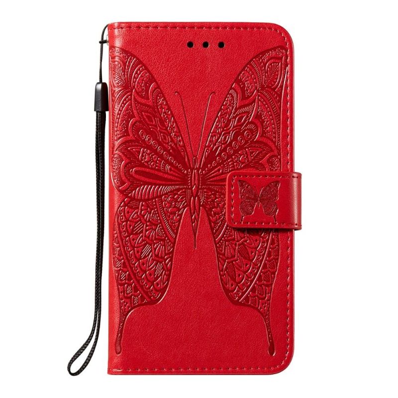 Flip Cover Samsung Galaxy Note 20 Relief Sommerfugl