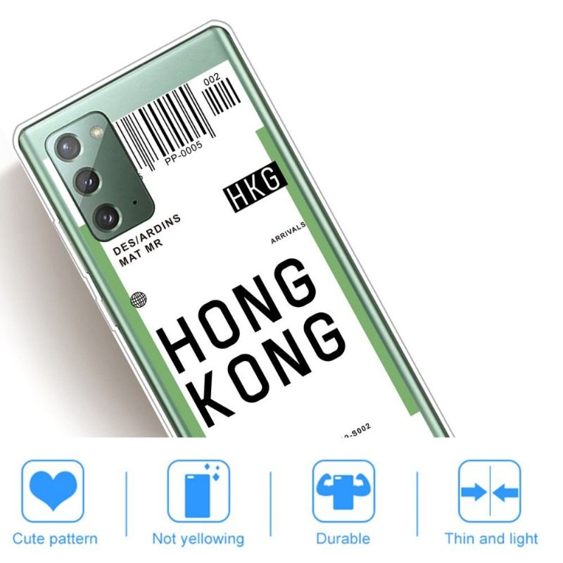 Mobilcover Samsung Galaxy Note 20 Original Boardingkort 07 Hong Kong