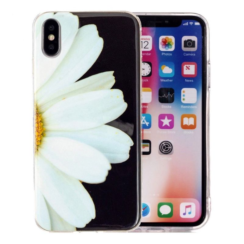 Cover iPhone X / XS Anti-fald Fluorescerende Daisy