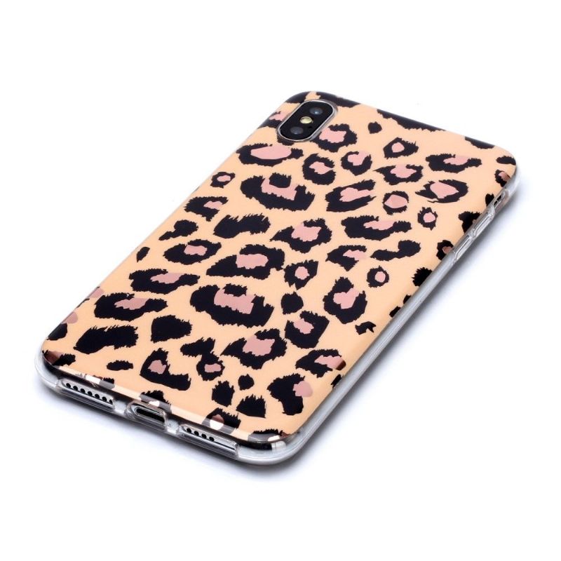 Cover iPhone X / XS Anti-fald Leopardmønster