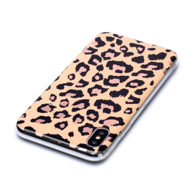 Cover iPhone X / XS Anti-fald Leopardmønster