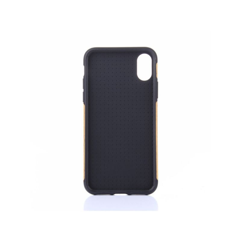 Cover iPhone X / XS Anti-fald Premium Træeffekt - Lysebrun