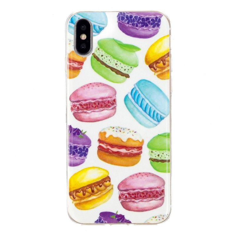 Cover iPhone X / XS Fluorescerende Macarons