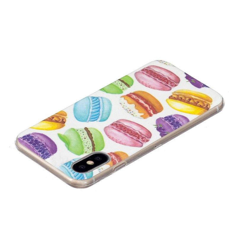 Cover iPhone X / XS Fluorescerende Macarons