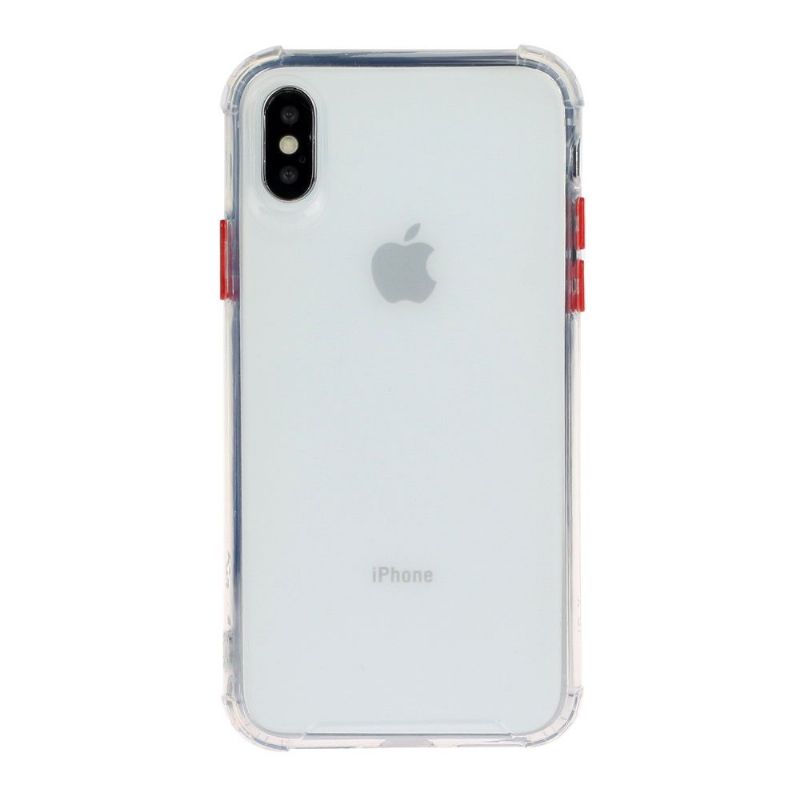 Cover iPhone X / XS Halvgennemsigtig Med Farveknap