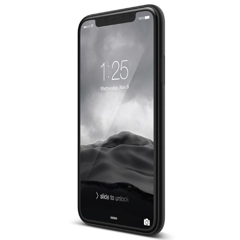 Cover iPhone X / XS Mat Gel Coating - Sort