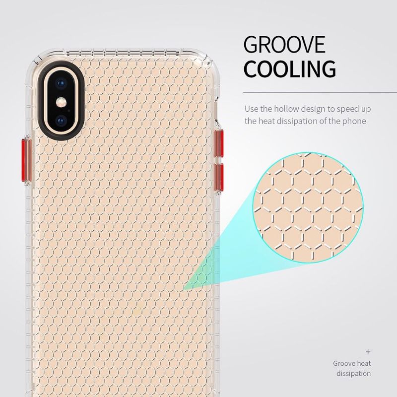 Cover iPhone X / XS Silikone Honeycomb