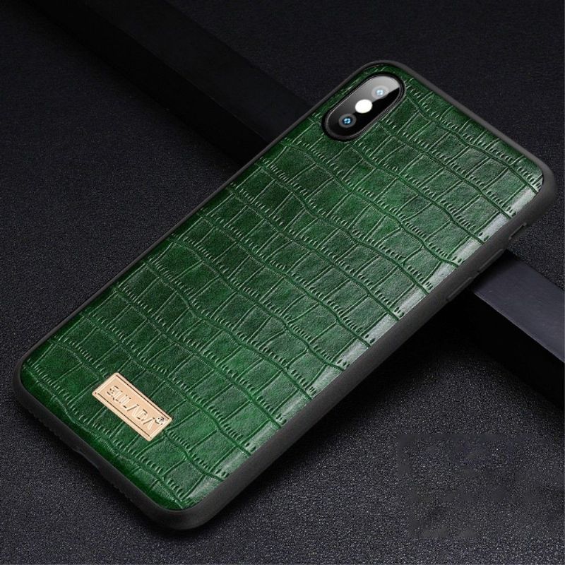 Cover iPhone X / XS Sulada Croc Lædereffekt