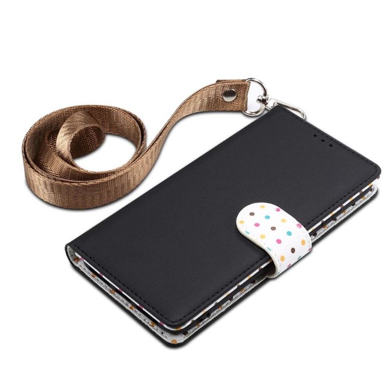 Flip Cover iPhone X / XS Anti-fald Vintage Polka Prikker