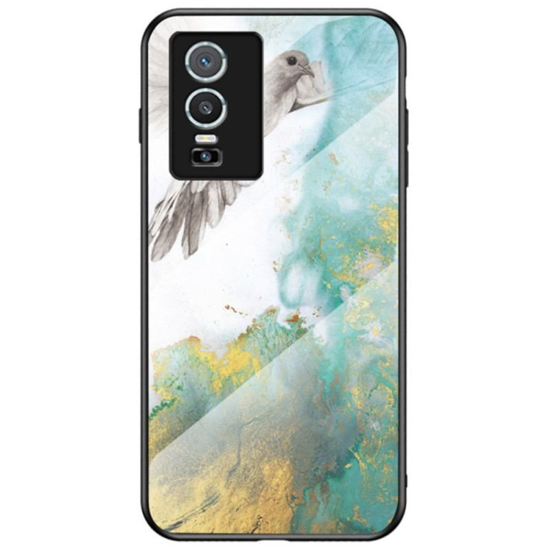 Cover Vivo Y76 5G Marmorfarver Hærdet Glas