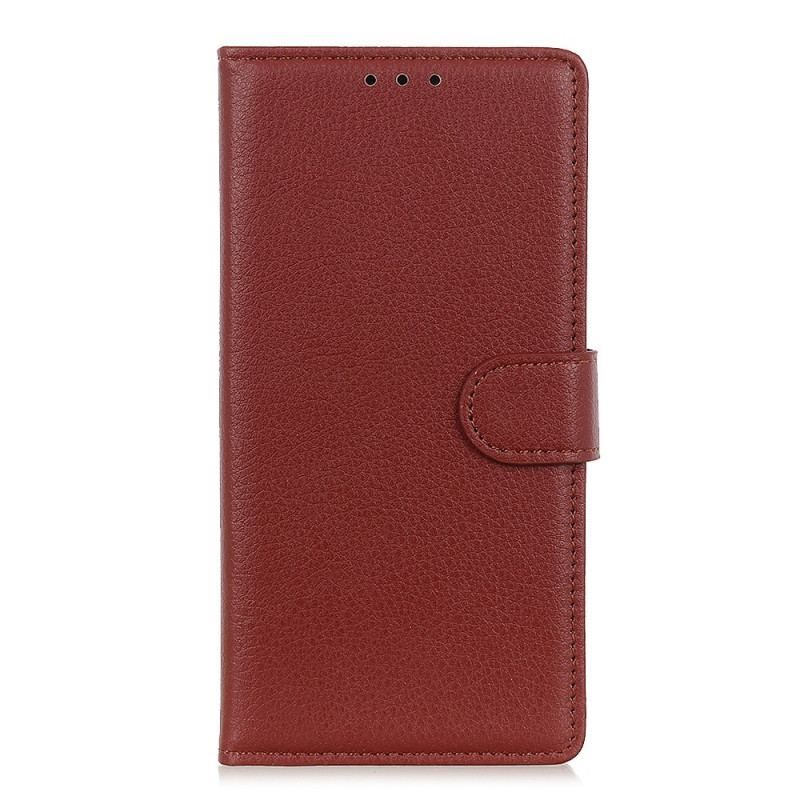 Flip Cover Vivo Y76 5G Litchi Tekstur