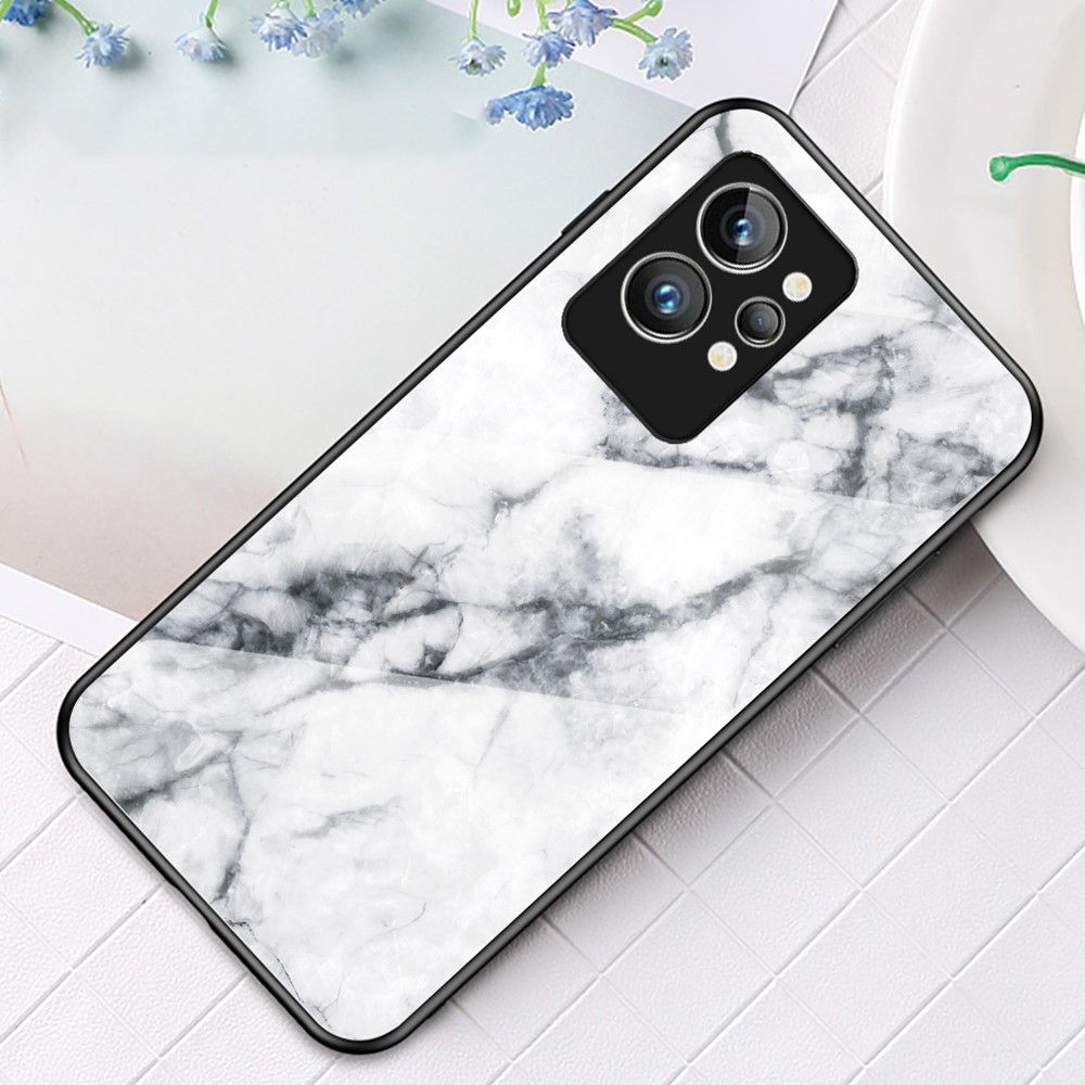 Cover Realme GT 2 Pro Anti-fald Lina Marmor Glasbagside