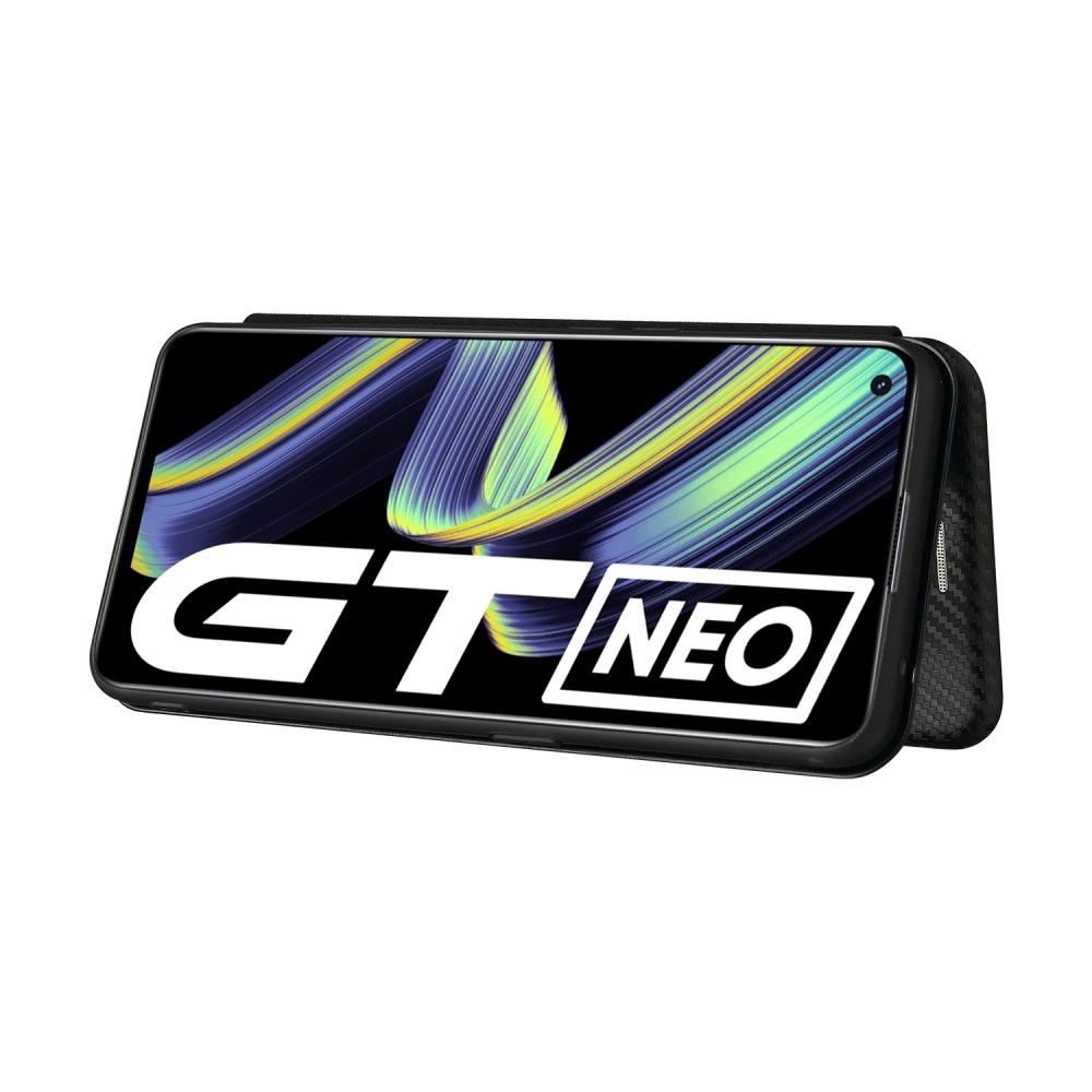 Flip Cover Realme GT 5G Carbon Fiber Style Kunstlæder