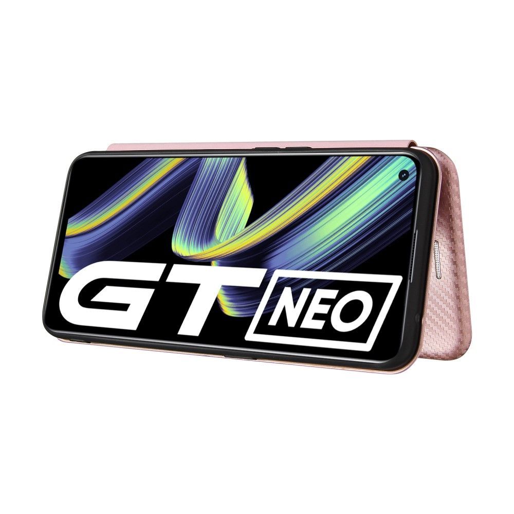 Flip Cover Realme GT 5G Carbon Fiber Style Kunstlæder